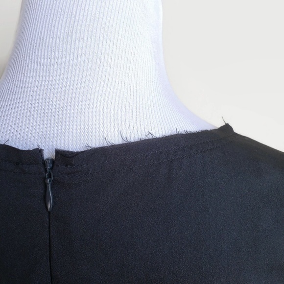 A is for Audrey black ruched peplum top - Picture 5 of 7